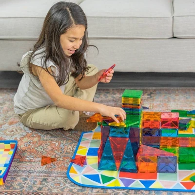 Magna-Tiles 84pc + Storage Bin/Playmat Bundle 1 Magna-Tiles 84pc + Storage Bin/Playmat Bundle