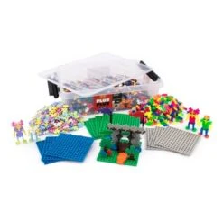 Plus-Plus Plus-Plus School Set, Assorted Colors, 3600 Pieces With 12 Baseplates