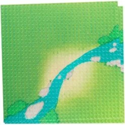 Big Bag Of Bricks Large Grassy Field & River Pattern Building Plates 10"x10", 2 Pack