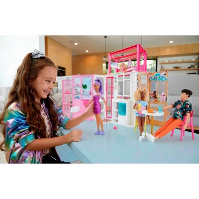 Barbie Dollhouse Playset - 2 Levels & 4 Play Areas 1 Barbie Dollhouse Playset - 2 Levels & 4 Play Areas