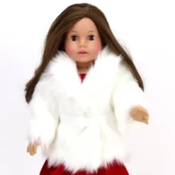 Sophia’s Faux Faux Fur Coat With Sash Closure For 18" Dolls, Ivory -FUNKO Shop GUEST f63eb88e 13ae 4b7c b52b e5d9b6169163