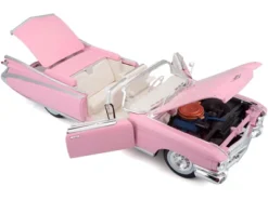 1959 Cadillac Eldorado Biarritz Convertible Pink 1/18 Diecast Model Car By Maisto