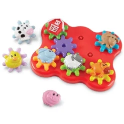 Learning Resources Build & Spin: Farm Friends, Fine Motor Toy, Ages 2+