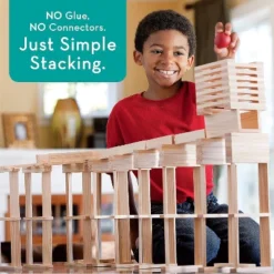 MindWare Keva Contraptions 400 Solid-Wood Plank Set - Building Blocks - 400 Blocks