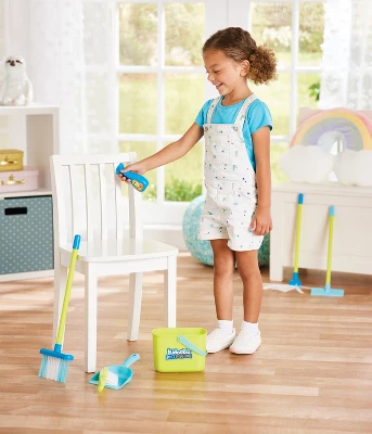 Kidoozie Just Imagine Cleaning Essentials Playset, Pretend Play Broom, Mop, Duster, Dust Pan, Bucket, Ages 2+ 4 Kidoozie Just Imagine Cleaning Essentials Playset, Pretend Play Broom, Mop, Duster, Dust Pan, Bucket, Ages 2+ - Image 4