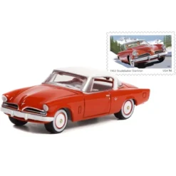 1953 Studebaker Starliner Red W/White Top USPS "America On The Move" "Hobby Exclusive" 1/64 Diecast Model Car By Greenlight