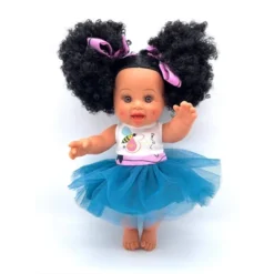Orijin Bees Sweet Puffy 12" Baby Bee Doll - Black Hair With Brown Eyes