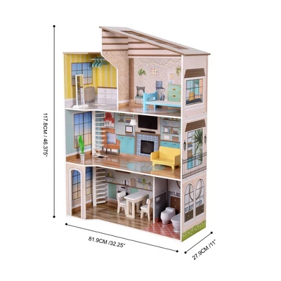 Olivia's Little World By Teamson Kids Wooden Dreamland Mediterranean Dollhouse Set 4 Olivia's Little World By Teamson Kids Wooden Dreamland Mediterranean Dollhouse Set - Image 4